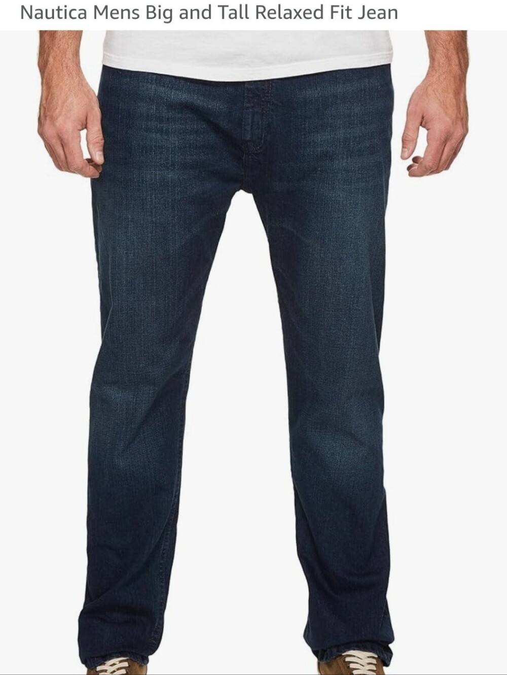 Nautica Men Stretch Relaxed Straight Leg Deep Bay Wash Denim Jean New 48 x 32